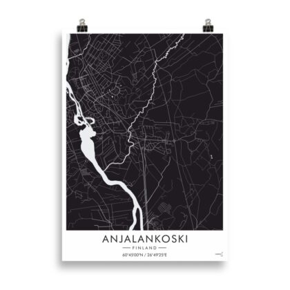 ANJALANKOSKI juliste musta