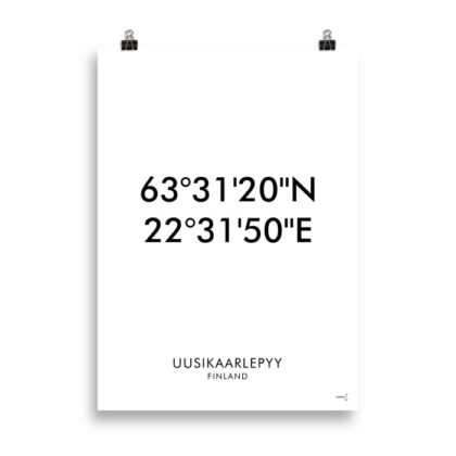 Uusikaarlepyy koordinaatit juliste juliste 1