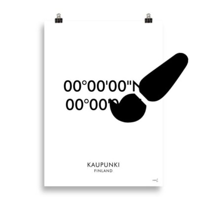 Koordinaatitjuliste omasta kohteesta juliste